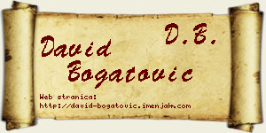 David Bogatović vizit kartica